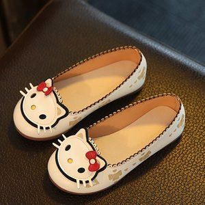 🎇 Peppa Pig & Hello Kitty Girls Leather Shoes Flats🎇 NWT